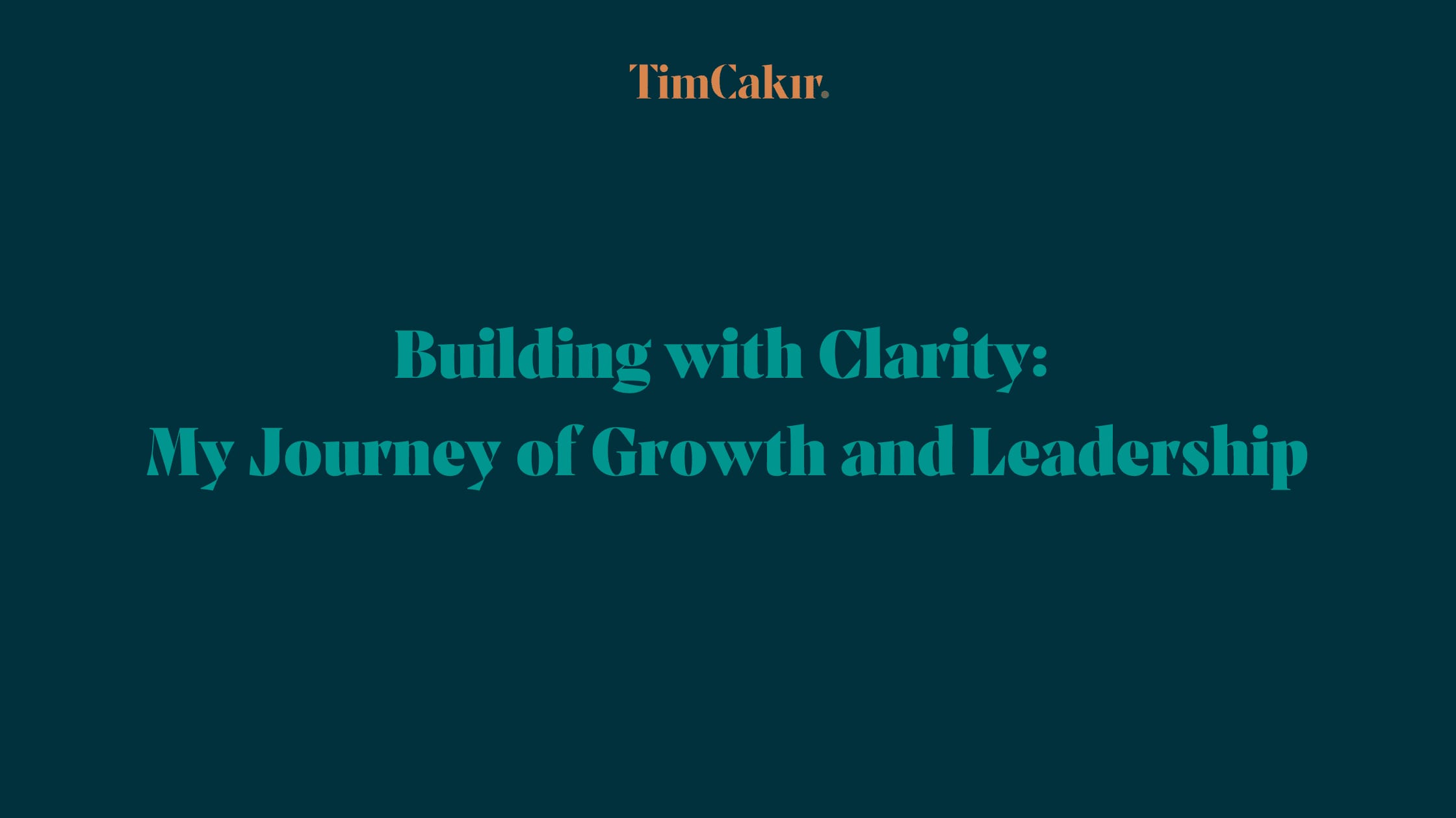 Building with Clarity: My Journey of Growth and Leadership
