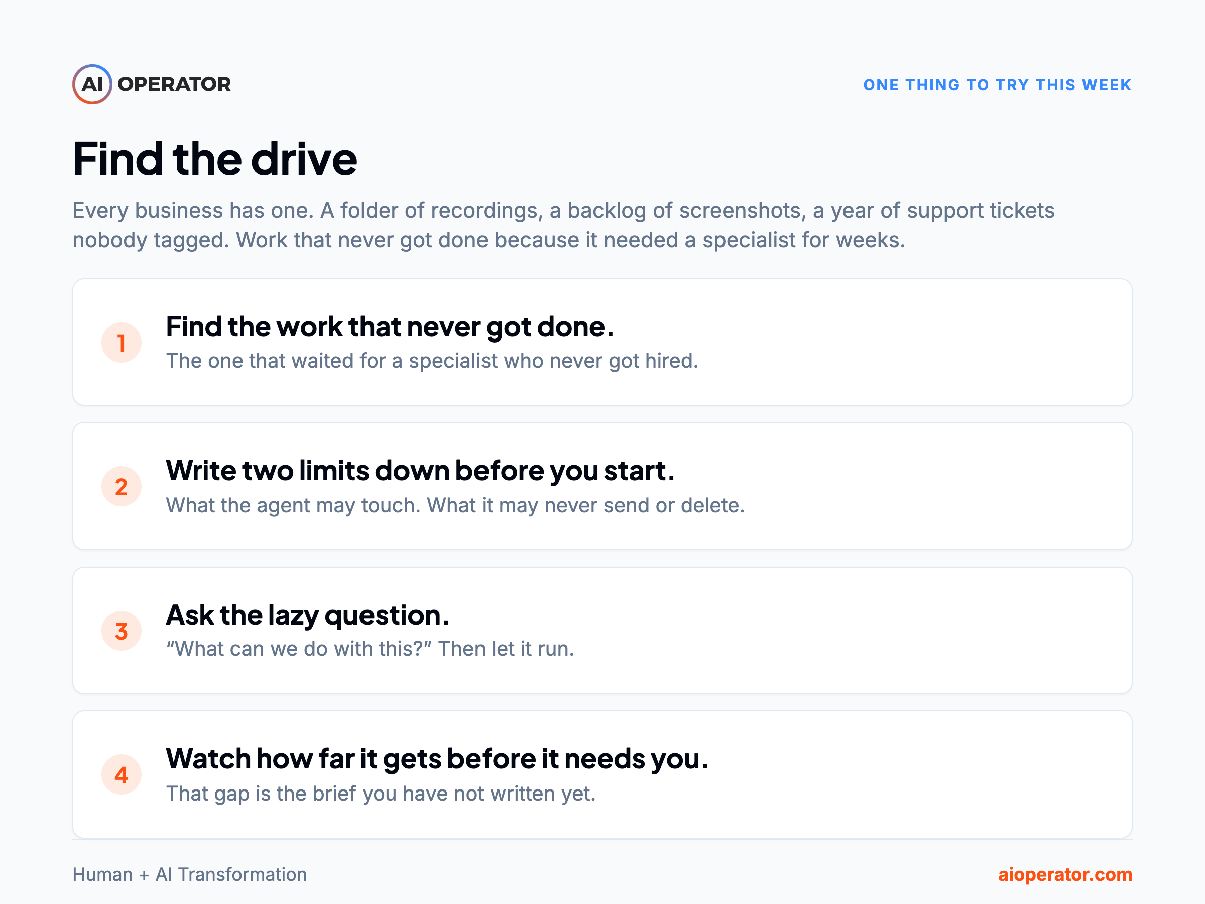 Find the drive, in four steps