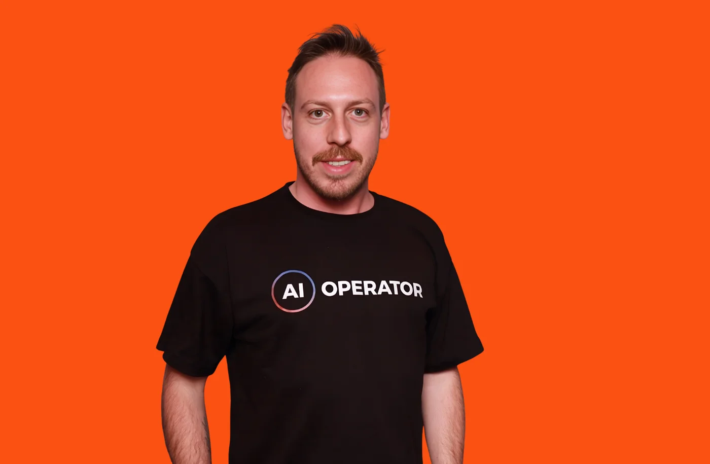 Tim Cakir on a Burning Orange background